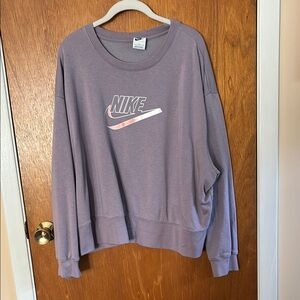 Nike Purple Crew Neck Sweater Classic Design